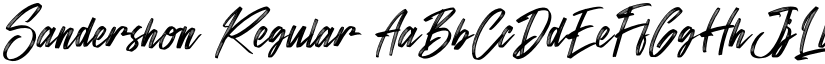 Sandershon Regular font