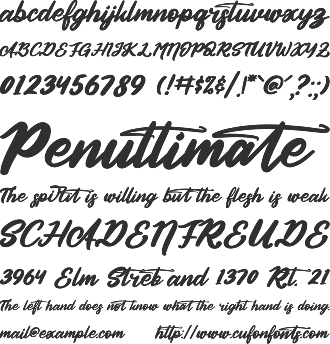 Authentic Calisttera font preview