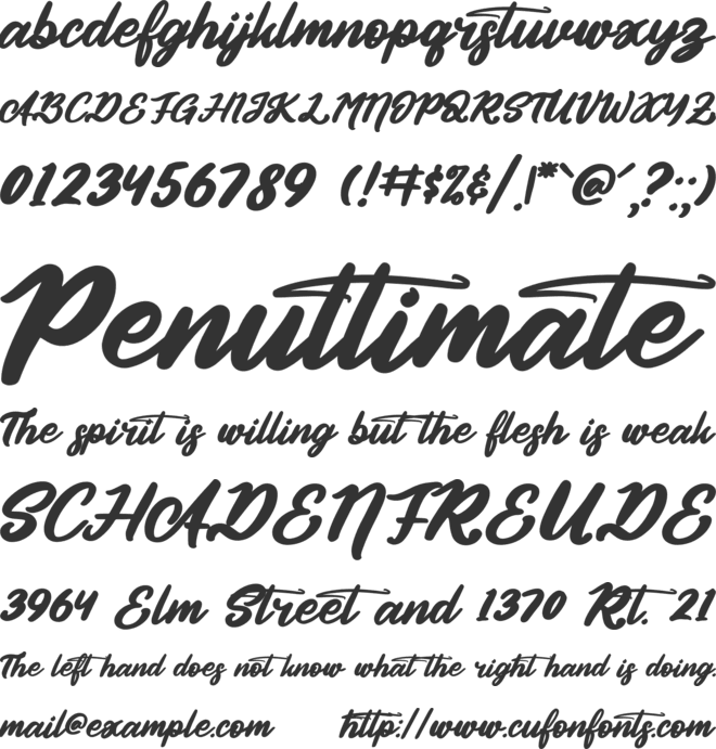 Authentic Calisttera font preview