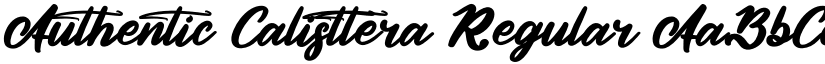 Authentic Calisttera Regular font