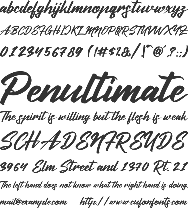 Huttan Cerote font preview