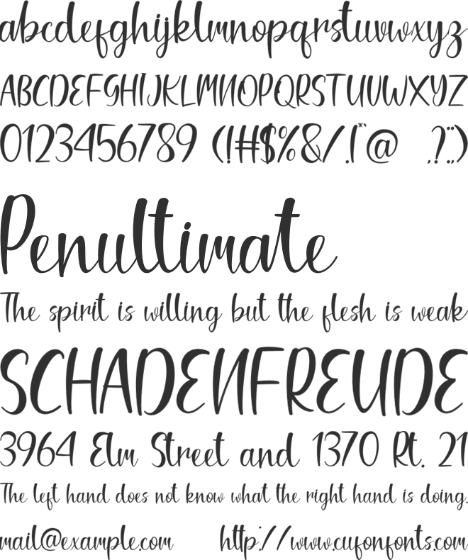 Stay Happy Sunshine font preview