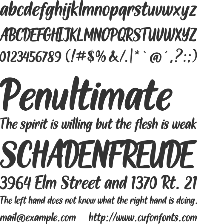 Angelo Marker font preview