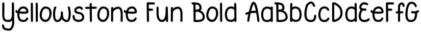 Yellowstone Fun Bold font