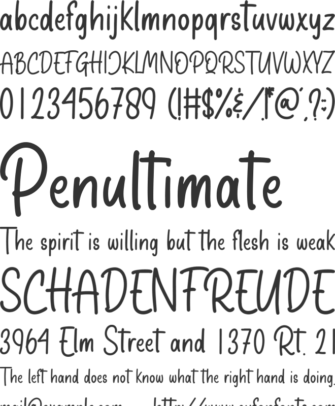 Charming Childish font preview