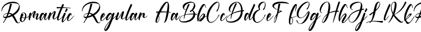 Romantic Regular font
