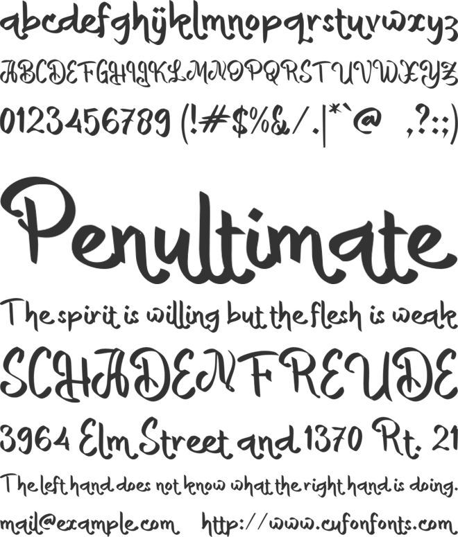 b Berlebaran Online font preview