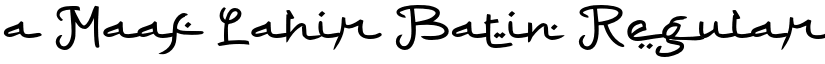 a Maaf Lahir Batin Regular font