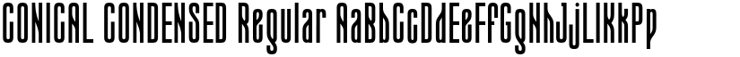 CONICAL CONDENSED Regular font