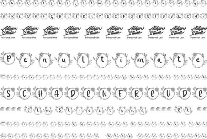 Jolie Monogram font preview