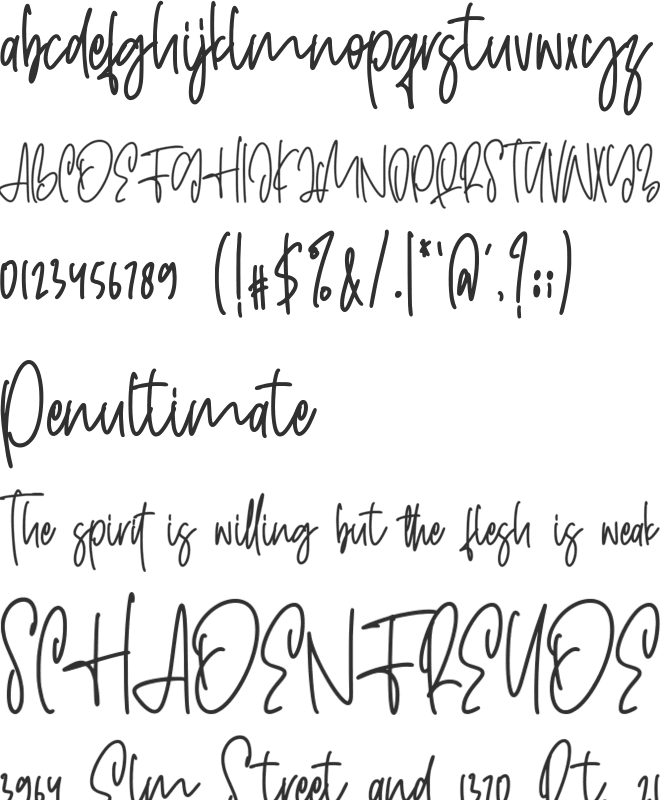 Creditor font preview