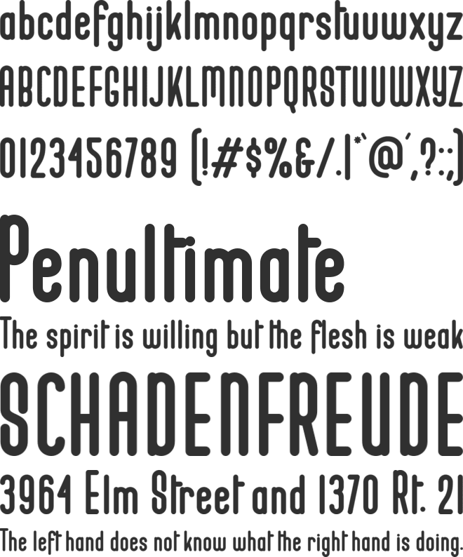 Revolage font preview