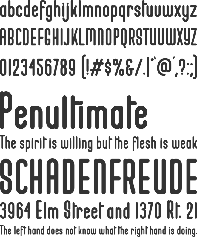 Revolage font preview