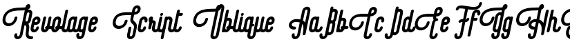 Revolage Script Oblique font