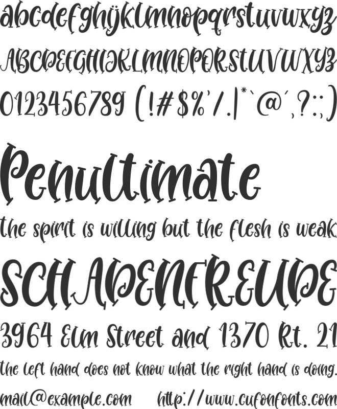 Baboon Moa font preview