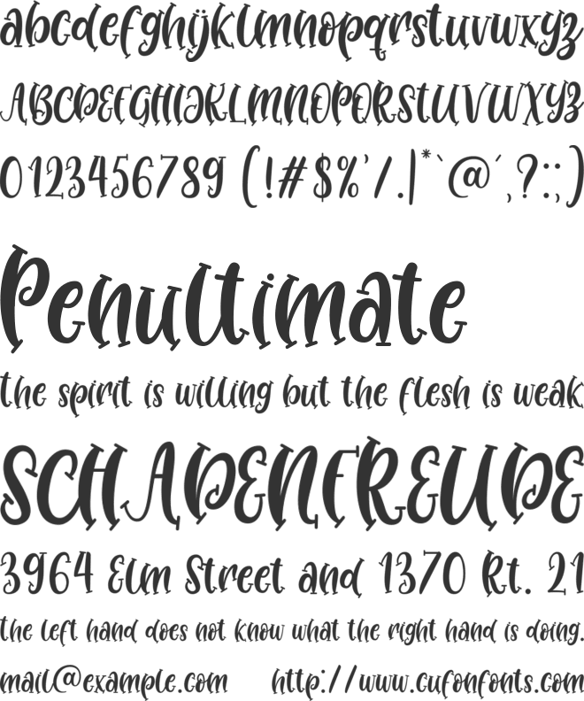 Baboon Moa font preview