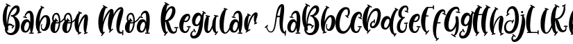 Baboon Moa Regular font