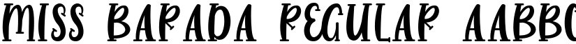 Miss Barada Regular font