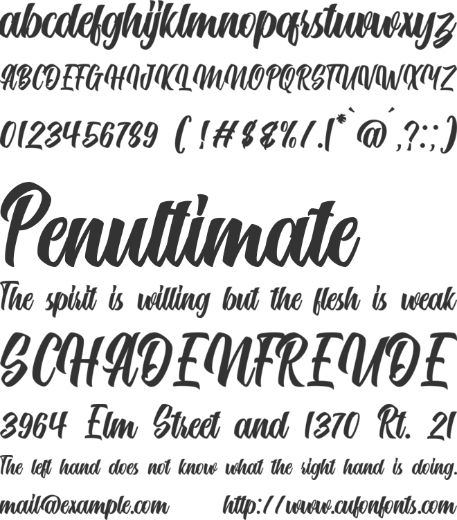 Makgraf Script font preview