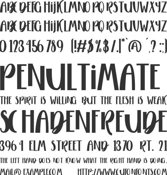 Rattaullie font preview