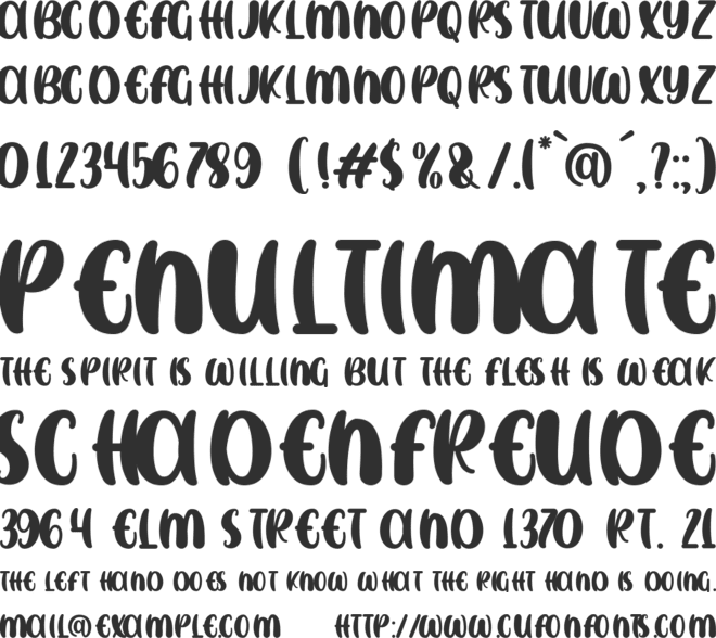 SWEET DUCK font preview