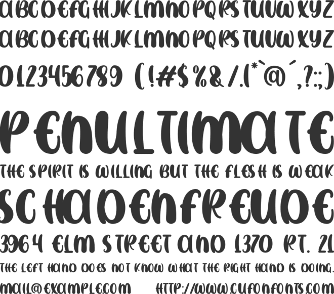 SWEET DUCK font preview