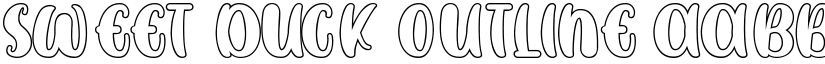 SWEET DUCK Outline font