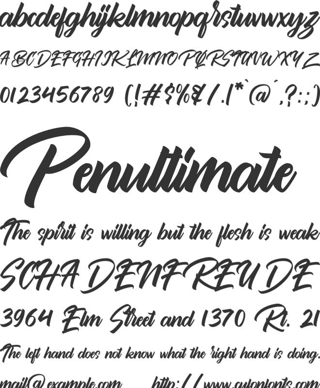 Bythemis Quertas font preview