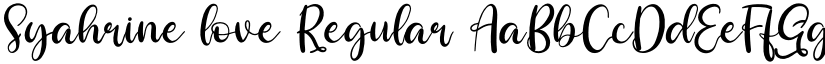 Syahrine love Regular font