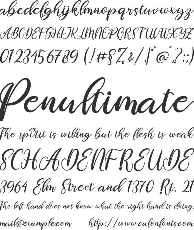 Rubie font preview