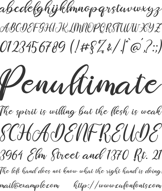 Rubie font preview