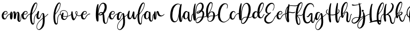 emely love Regular font