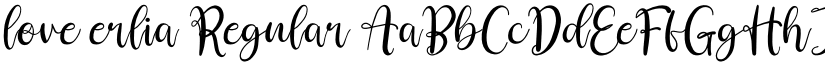 love erlia Regular font