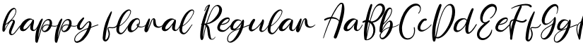 happy floral Regular font