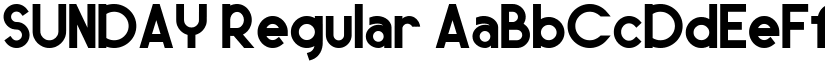 SUNDAY Regular font