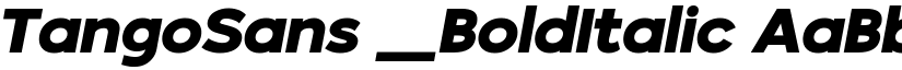 TangoSans _BoldItalic font