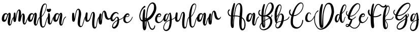 amalia nurse Regular font