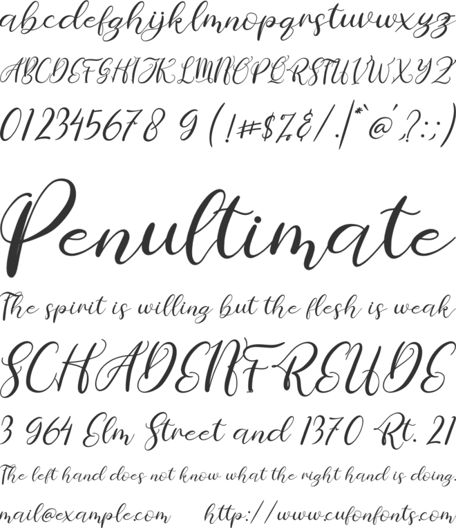 Marira Binttang font preview