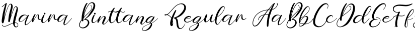 Marira Binttang Regular font