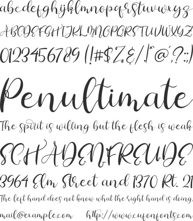 Butterfly Glorista font preview