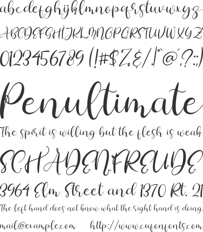 Butterfly Glorista font preview