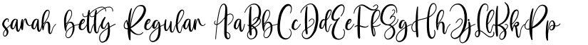 sarah betty Regular font