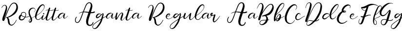 Roslitta Aganta Regular font