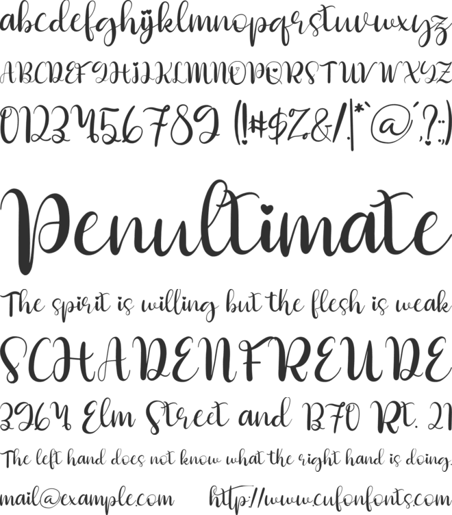 Butterfly Holiday font preview