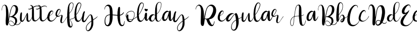 Butterfly Holiday Regular font