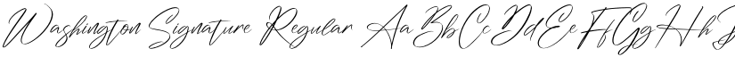 Washington Signature Regular font