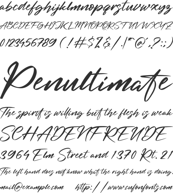 Beternite Limited font preview