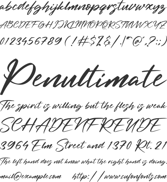 Beternite Limited font preview