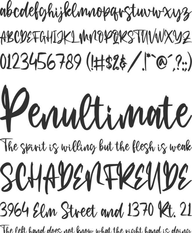 The Limited font preview