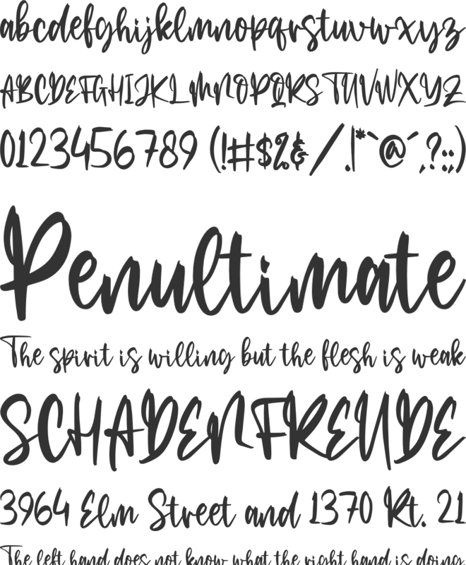 The Limited font preview